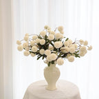 12Pcs Fake Kiku Flowers, Artificial Small Chrysanthemum Balls with Stems, Faux Silk Mini Pompon Mums for Vase Floral Arrangement DIY Bouquets Wedding Party Table Centerpieces Home Decor (No Vase)