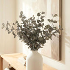 RyddeligHome 6 Branches Artificial Long Eucalpytus Stems for Tall Vase, Eucalyptus Centerpieces for Tables, 23" Dusty Green Faux Stems for Vase, Realistic Greenery Branches Fillers for Home Décor