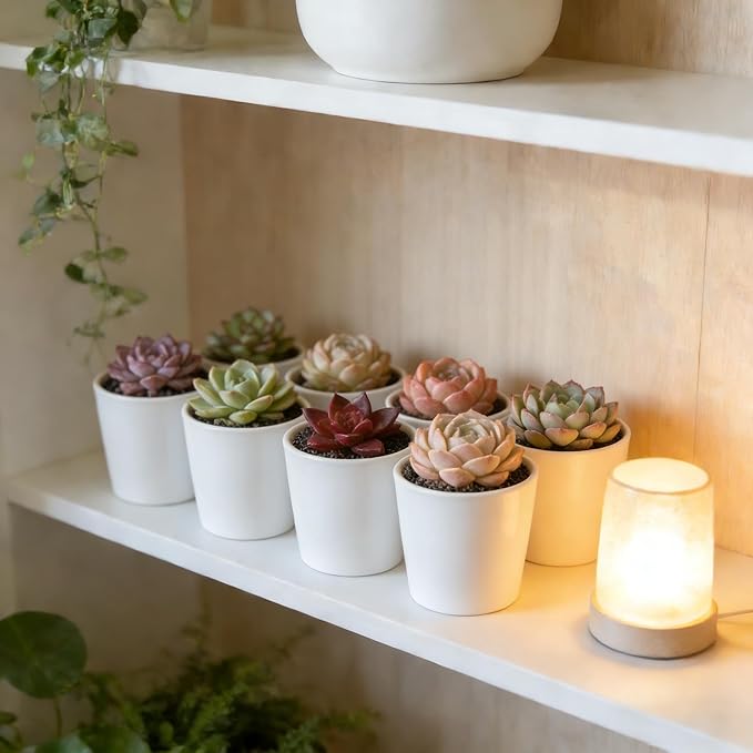 12 Pack Succulents Plants Live, Assorted Mini Succulents Bundle, Easy Care Bare Root Succulent Plants for Indoor Outdoor Decor, Home Office Desk, Terrarium DIY, Gift for Plant Lovers