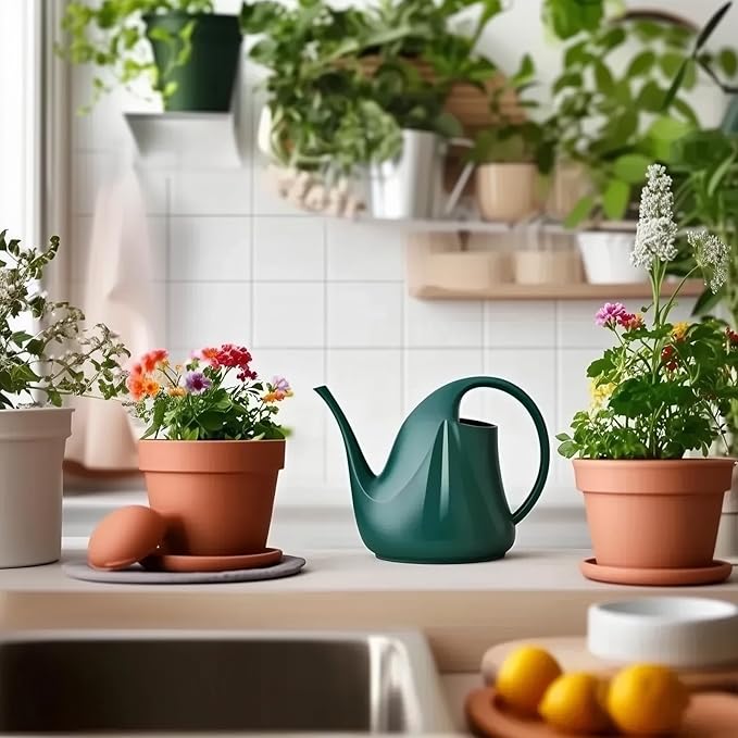 NOBONDO Watering Can for Indoor Plants, Outdoor Flowers, and Hanging Baskets – Long Spout for Precision Watering, Minimalist Nordic Style, Ideal for Houseplants and Bonsai (1/3-Gallon, Charcoal Grey)