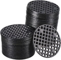 PATIKIL Flower Pot Hole Mesh Pad, 60Pcs 1.8 Inch/4.5cm Round Rigid Bonsai Drainage Mesh Grid Screen Bottom Grid Mat for Garden, Black