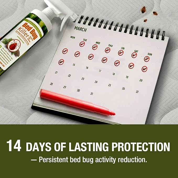 EcoVenger Bed Bug Killer 16OZ | 2026 Upgraded New Refreshing Lemongrass Scent | 100% Efficacy | Kills All Stages incld Eggs on Contact | 14 Day Residual Protection | Plant-Based Child & Pet Safe