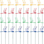 VGOODALL 24PCS Dragonfly Garden Stakes, Plastic Garden Decorations 4 Colors Dragonfly Ornaments for Indoor Outdoor Yard