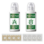 Hydroponics Nutrients (1000ml in Total), A&B Plant Food for Hydroponics Growing System and Potted Houseplants, Plant Fertilizer Supplies