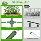 Cucumber Trellis for Raised Bed, U-Shape Garden Trellis for Climbing Plants Outdoor, Metal Arch Vegetables Trellis, Plant Support for Grape Vine Beans Squash Peas Flower