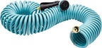 AUTOMAN Recoil Garden Water Hose 50 ft, EVA Curly Water Hose with Brass Connectors,Garden Hose Coil,Includes 7-Pattern Function Sprayer,Retractable,Corrosion Resistant Garden Coil Hose.