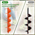 Insaga Auger Drill Bit for Planting 3''x32'' Garden Earth Auger 3mm Thicker Drill Augers for Digging Holes Heavy Duty Auger Post Hole Digger for Bulb, Flowers, Plants - Fits 3/8" Hex Drive Drill