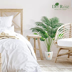 Der Rose 28'' Fake Plants Large Artificial Palm Tree Faux Plants Indoor for Living Room Porch Balcony Garden Decor Outdoor (White Pot)