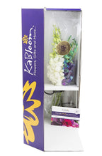 KaBloom - Starry Night in the Tropics Bouquet of Blue and White Orchids with Vase - Fresh Flowers for Birthday, Valentine's & Mother's Day