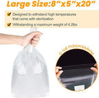 100PCS Mushroom Planting Kit - 8"5"20" Thickened Growing Bags, 6 Mil Thick Durable, Tear Resistant, 0.2 Micron Porosity Resistant High Pressure Spawning Bags