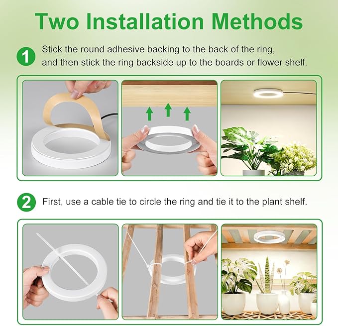 Indoor Plant Grow Lights, 180 LEDs Full Spectrum Grow Lamp, Plant Growing Light for Cabinets and Plant Shelf, with 6/12/16H Auto Timer, 3 Lighting Modes, 10 Brightness Levels, 3 Head 4.72 in