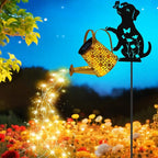 Solar Watering Can Lights, Dog Hanging Lantern Solar Lights Outdoor, Dog Lover Gifts for Mom Women Birthday Mother's Day Christmas, Waterproof Garden Decor Outside Patio Yard Pathway Backyard