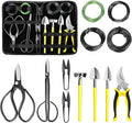 Bonsai Tools Set 13Pcs, Bonsai Essentials with PU Leather Bag, High Carbon Steel Succulent Trimming Kit, for Pruning, Raking, Training Plants, Ideal Gardening Gifts