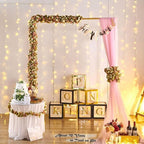 8 Pcs x 8.2 ft Flower Garland Artificial Rose Vine Flowers with Green Leaves Hanging Fake Roses Vine for Room Party Home Wedding Birthday Christmas Wall Arch Decor, Pink White Flower