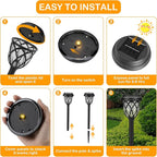 Solar Lights Outdoor 8 Pack Solar Garden Lights Waterproof IP65 Solar Landscape Lights Solar Pathway Lights for Patio, Yard, Driveway Decoration (Warm White