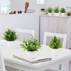 Yoratee Artificial Plant 6PCS Small Fake Plant Greenery Potted Plant Cute Indoor Faux Plant Houes Office Table Desk Bathroom Decor Plants