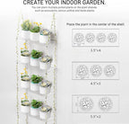 Sumerflos Acrylic Window Boxes Window Plant Shelves 4 Tier - Clear Hanging Shelf Indoor Jute Twine Adjustable Plant Holder for Window Wall Living Room Balcony Natural