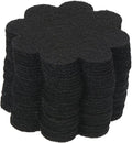 PATIKIL 2 Inch Plant Pot Hole Pad, 30 Pack Non-Woven Fabric Flower Shape Bonsai Bottom Soil Mat, Black