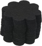 PATIKIL 2 Inch Plant Pot Hole Pad, 30 Pack Non-Woven Fabric Flower Shape Bonsai Bottom Soil Mat, Black