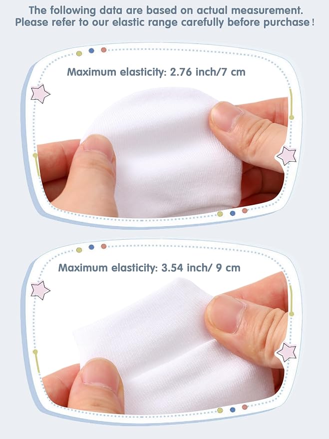 Geyoga 12 Pieces Newborn Hat Mittens Gloves Set Baby Boys Girls Cotton Baby Beanie for 0-12 Months
