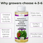 Liquid Plant Food – Hydroponics Nutrients for Indoor House Plants, Tomato, Strawberry, Lucky Bamboo, Lettuce, Vegetable Garden & Herbs – Aero Nutrients Liquid Fertilizer for All Growing Systems (16oz)