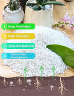 TOYPOPOR Perlite for Plants, (10qt) 3-6mm Organic Perlite for Gardening, Perlite for Plants Indoor, Soil Additive Conditioner Mix Improve Drainage and Ventilation Promote Root Growth and Soil Health
