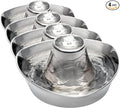 PetSafe Seaside Stainless Steel Cat & Dog Fountain, 60 Oz Water Capacity - 2 Water Filters & 1 Pump Included, Soothing Flow for Pets, Scratch-and Rust-Resistant Material - Quiet Motor (Pack of 4)
