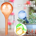 Droutti 9 Pcs Plant Watering Globes Colored Self Watering Globes Automatic Watering Bulbs Plastic Plant Water Globes Drip Irrigation Device for Indoor Outdoor Plants (13×5 cm)