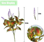 12 Bundles Artificial Coleus Flowers | UV Resistant No Fade Silk Faux Plants | Spring Summer Outdoor Fake Greenery for Garden Patio Planters Front Porch Pathway Decor (Yellow)