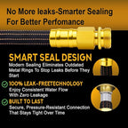 10FT Lightweight Garden Hose,Flexible Water Hose with Solid Brass Head,Kink-Free,Collapsible Hose,High Pressure Flat Water Hose for RV,Boat,Car Wash,Garden,Yard,Camper,Outdoor (Orange-Black, 10 Feet)