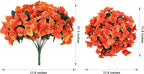 Artificial Flowers for Outdoors Spring Summer Porch Decor, 4 Bundles Fake Bougainvillea Realistic Silk Flowers for Outside UV Resistant Faux Outdoor Plants for Planters Patio Yard Balcony Home, Orange