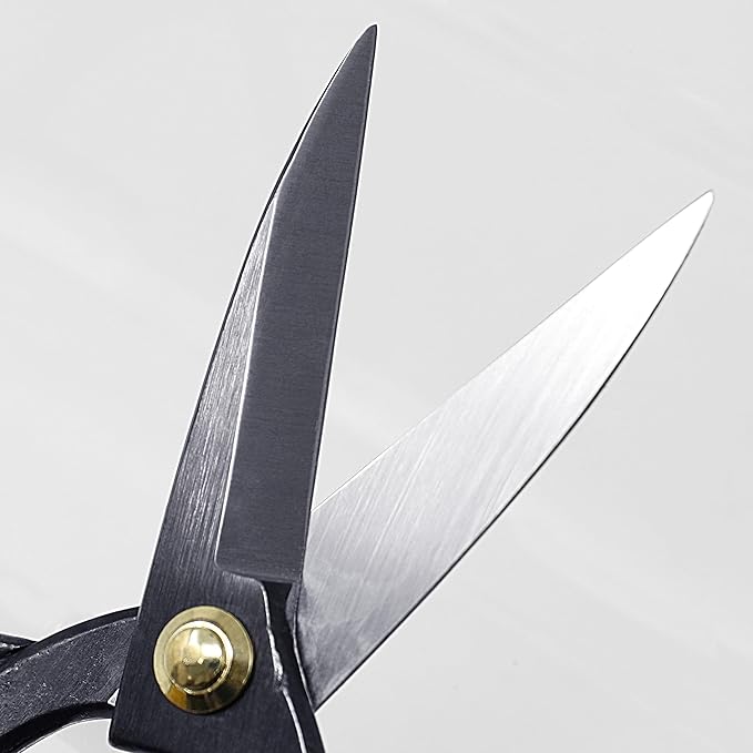 KAKURI Bonsai Scissors Long Blade Made in Japan 8", Japanese Carbon Steel Blade, Large Okubo Shears for Bonsai and Garden Use