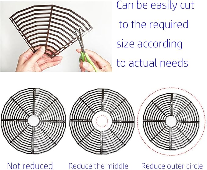 Synrroe 3 Pack Plant Pot Cover Protector Grid with Center Cutout - Cat & Dog Proof Flower Pot Soil Protector, Mesh Guard for Indoor/Outdoor Plants, Garden, Home Use-7.5inch (Small)