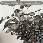 RyddeligHome 6 Branches Artificial Long Eucalpytus Stems for Tall Vase, Eucalyptus Centerpieces for Tables, 23" Dusty Green Faux Stems for Vase, Realistic Greenery Branches Fillers for Home Décor