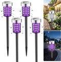 4Pack Solar Bug Zapper Outdoor Mosquito Repellent Outdoor,Waterproof Mosquito Zapper for Outside,Mosquito Trap Used to Repel Gnat Small Flying Insect,Solar Fly Zapper for Garden Yard Patio