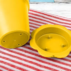 20 Pcs Nursery Pots with Humidity Dome, Flower Pot Dessert Cups with Bring A Plate and Shovel, Planting Cups for Seeds for Indoor Gardening and Plant Propagation(Yellow)