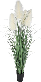 7ft Artificial Plants Onion Grass, 83 inch Fake Shrubs Wheat Grass in Pot, for Indoor Outdoor Garden Office Home Decor, Faux Plant Greenery, Green