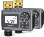 2-Packs Water Timer for Outdoor Garden Hose, Hose Timer with Rain Delay/Manual Mode, Automatic Drip Irrigation Controller System for Lawn Yard Garden Watering