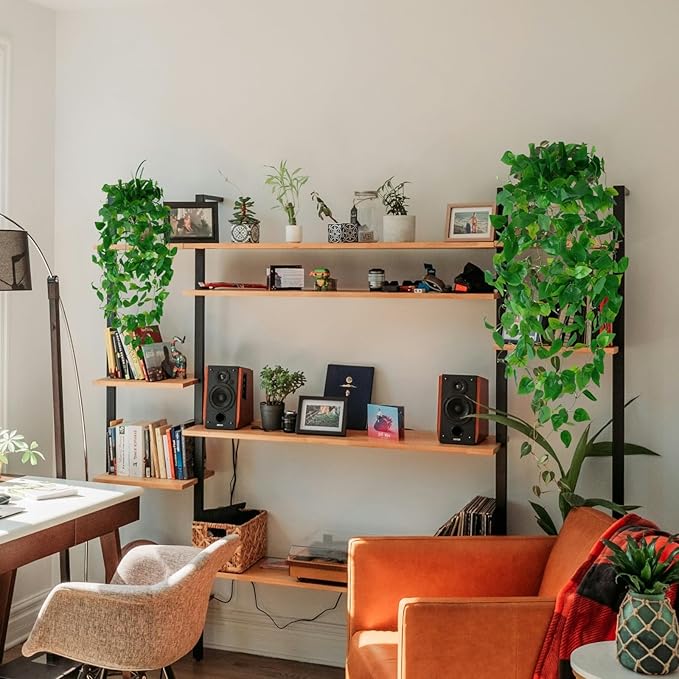 Fake Hanging Plants Vines(3pcs)for Room Decor, Artificial Ivy Greenery Garlands for Home Bedroom Living Aesthetic Kitchen Office Wall Patio Bookshelf,Indoor,Outdoor Farmhouse Decorations(No Basket)