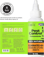 Nature’s Dome Pest Control Concentrate Spray 12 Oz | Natural, Eco-Friendly Bug & Ant Spray that Makes 1 Gallon | Eco-Friendly Bug Spray for Flea, Ticks, Ant & Mosquitos | Safe for Pets & Kids