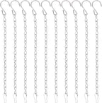 YINGFENG 10 Pack 9.5 Inch Silver Hanging Chains for Hanging Bird Feeders, Bird Houses, Planters, Baskets, Birdbaths, Lanterns, Wind Chimes, Billboards, Signs and Ornaments