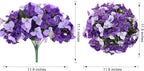 Bouganivillea Spring Artificial Flowers for Outdoors, 4 Bundles Fake Bougainvillea UV Resistant Silk Flowers for Outside Faux Outdoor Plants for Planter Patio Porch Window Garden Home, Mixed Purple