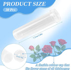 STEFORD 30 Pack Flower Water Tubes with Caps, 2.8 Inch Leak-Proof Plastic Clear Reusable Floral Water Tube for Fresh Flowers Single Stem Rose Arrangement Bouquet Accessories