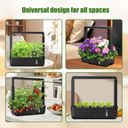 15-Pod Indoor Hydroponic Growing System with LED Grow Light, Smart Garden Kit, Adjustable Height, Auto Timer and Quiet Water Pump for Herbs