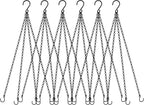 garini 6 Pack, 23 Inch Hanging Baskets Chain,Black Hanging Chains with Hooks Flower Pot Chain Replacement Plant Hangers for Planters, Bird Feeders and Lanterns