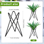 Jetec 6 Pcs Air Plant Holder Airplants Live Holders Airplants Rack Black Metal Desk Plant Rack for Home Office Study Balcony Garden Patio Wedding Decoration Gift