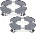 sanyi Plant Caddy with Wheels, 2 Pack Adjustable 15-21 Inch Rolling Planter Base Indoor Outdoor Large Plant Rollers Cart Dolly with Casters for Flower Pot Garden Tree Pot Holder Mover