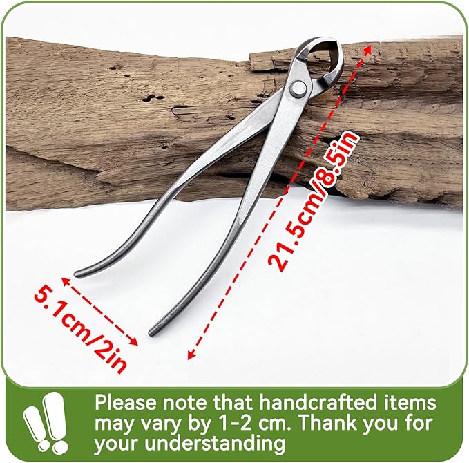Bonsai Cutters, 8.5inch Concave Cutter Bonsai Tools Stainless Steel Bonsaii Tree Knob Cutter Gardening Concave Pruner Tree Branch Cutter Long Reach Bonsaii Tools