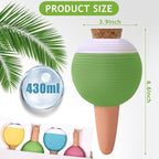 4PCS Plant Watering Globes, Large Terracotta Automatic Watering Stake Devices with Wooden Stopper for Pots, Planters, Indoor, Outdoor