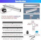 Stainless Steel Waterfall Spillway Kit - Straight Spout Fountain for Garden, Backyard & Pool Water Features - Outdoor Decorative Pond Waterfall System